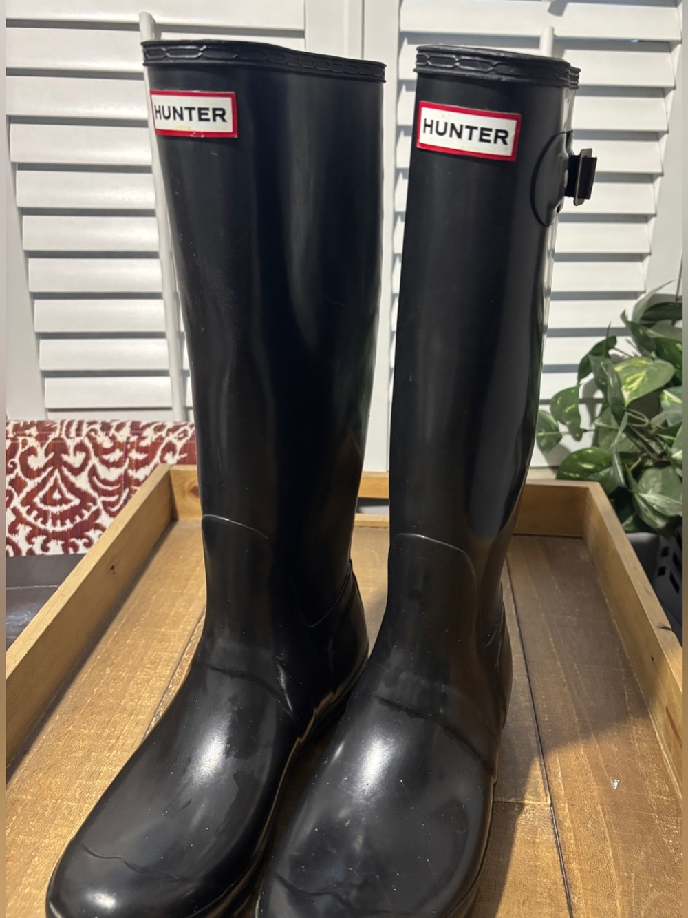 HUNTER Original Tall Gloss Rain Boot, US 9/10, EU 42